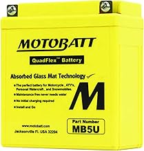 DB Electrical MB5U Battery Compatible With/Replacement For Motobatt Battery 7Ah,Honda, Sizuki,Yamahe, Royal Enfield