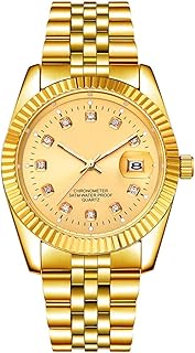 Men's Classic Design Analog Quartz Watches Fashion Business Watch Stainless Steel Waterproof Date Casual Wrist Watch for Men