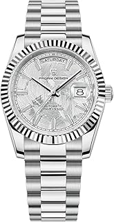 Pagani Design Men's Watches, 36mm Automatic Mechanical Stainless Steel 100M Waterproof Luxury Wrist Watch for Men, Double Date Display Sapphire Dial Glass…