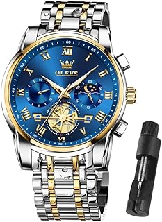 Mens Watches Waterproof Stainless Steel Adjustable Bracelet Watch Quartz Analog Watch for Men Fashion Business Classic Mens's Wrist watch's Casual Watches Gold/Blue/Black/White/Face/Dial