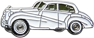 Generic Rolls Royce White Car Logo Lapel Pin Badge, Metal, 1 x 1 x 1 Inches, Pin Clasp