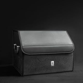 Car Trunk Organizer for Rolls-Royce Phantom Cullinan Ghost, Black, Foldable, Multi Compartment, Reinforced Handles, Large-Capacity, Waterproof, Dustproof
