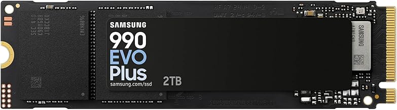 990 EVO Plus SSD 2TB, PCIe Gen 4x4, Gen 5x2 M.2 2280, Speeds Up-to 7,250 MB/s, Upgrade Storage for PC/Laptops, HMB Technology and Intelligent Turbowrite 2.0, (MZ-V9S2T0B/AM)