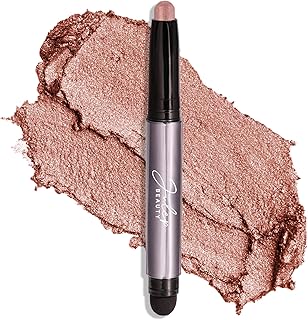 Eyeshadow 101 Cream-to-Powder Waterproof Shadow Stick – Rose Shimmer – Long-Lasting, Crease-Proof, Pearlescent Rose Shimmer Cream Eyeshadow with Built-in Smudger