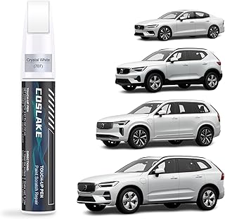 Car Touch Up Paint(Crystal White(707)) for Volvo, Car Paint Scratch Repair Kit, Quick & Easy Solution to Repair, 2 in 1 Scratch Remover Pen with 2PCS Disposable Micro Applicators
